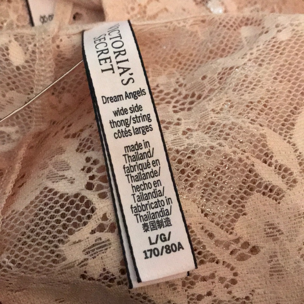 $5 in Bundles New Victoria Secret Floral Lace-trim Hipster Thong Panty Nude - Picture 6 of 6